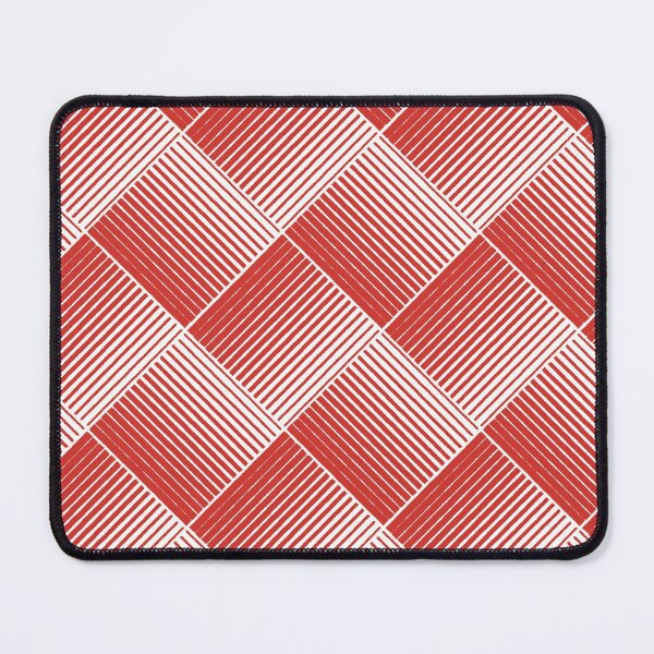 Item preview, Red and White Square Mosaic Stripe Pattern 2022 Trending Color - Colour - Hue - Shade Pantone Red Alert 18-1559 designed and sold by ColorOfTheYears.