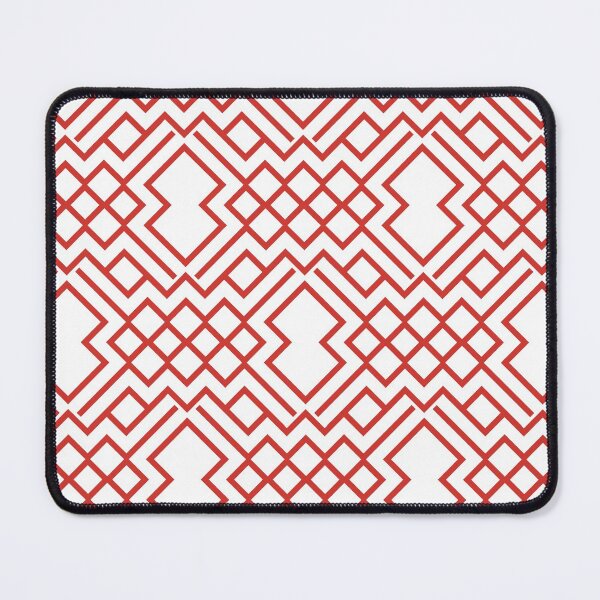 Item preview, Red and White Abstract Geometrical Shape Pattern 2022 Trending Color - Colour - Hue - Shade Pantone Red Alert 18-1559 designed and sold by ColorOfTheYears.