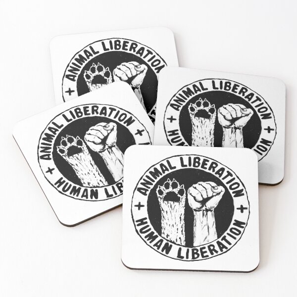 Item preview, ANIMAL LIBERATION + HUMAN LIBERATION :: Animal Rights Vegan Activist designed and sold by JusticeVegan.