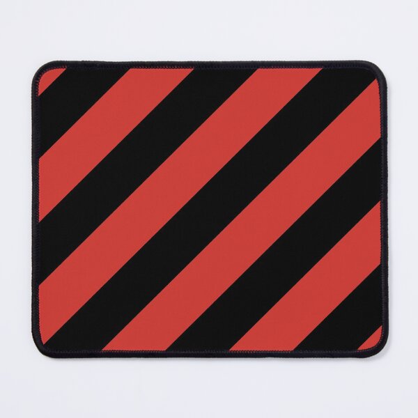Artikelvorschau, Schwarzes und rotes diagonales Streifenmuster 2022 Trendfarbe - Farbe - Farbton - Schatten Pantone Red Alert 18-1559 entworfen und verkauft von ColorOfTheYears.