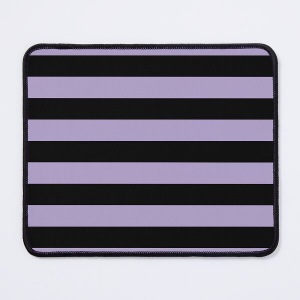 Item preview, Pastel Purple and Black Horizontal Stripe Pattern Pairs 2022 Trending Color (Hue / Shade / Colour) Pantone Purple Rose 15-3716 designed and sold by ColorOfTheYears.