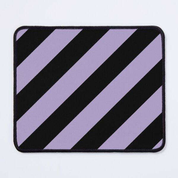 Item preview, Pastel Purple and Black Diagonal Stripe Pattern Pairs 2022 Trending Color (Hue / Shade / Colour) Pantone Purple Rose 15-3716 designed and sold by ColorOfTheYears.