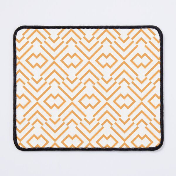 Item preview, Mid-tone Orange and White Art Deco Shape Pattern Pairs 2022 Trending Color (Hue / Shade / Colour) Pantone Marigold 14-1050 designed and sold by ColorOfTheYears.