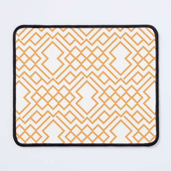 Item preview, Mid-tone Orange and White Geometric Shape Pattern Pairs 2022 Trending Color (Hue / Shade / Colour) Pantone Marigold 14-1050 designed and sold by ColorOfTheYears.