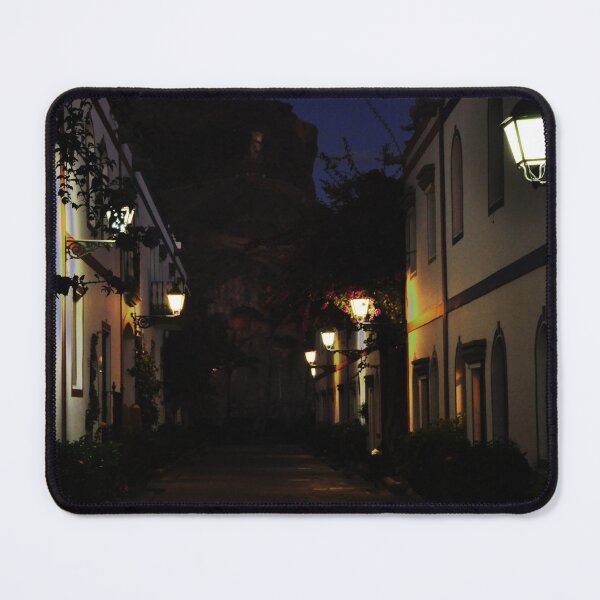 Item preview, Romantic street, illuminated at night designed and sold by GoodVibesOcean.