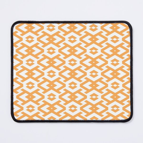 Item preview, Mid-tone Orange and White Geometric Shape Pattern Pairs 2022 Trending Color (Hue / Shade / Colour) Pantone Marigold 14-1050 designed and sold by ColorOfTheYears.