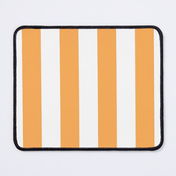 Item preview, Mid-tone Orange and White Vertical Stripe Pattern Pairs 2022 Trending Color (Hue / Shade / Colour) Pantone Marigold 14-1050 designed and sold by ColorOfTheYears.