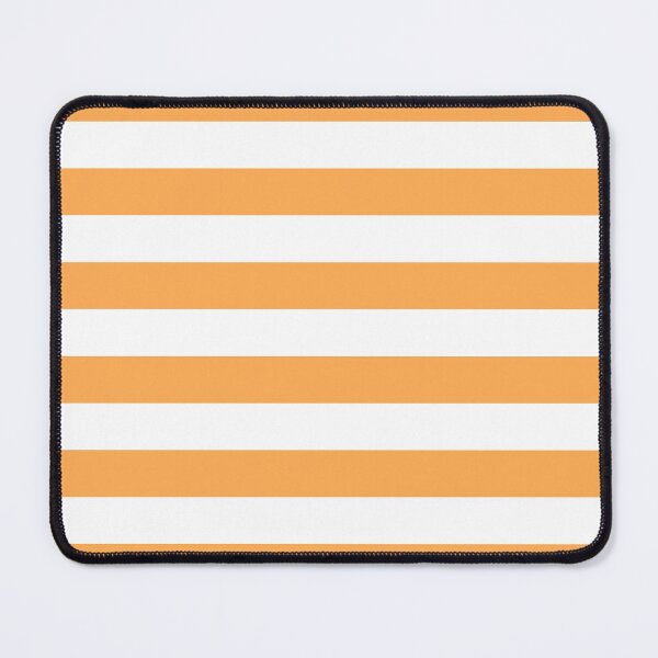 Item preview, Orange and White Horizontal Stripe Pattern Pairs 2022 Trending Color (Hue / Shade / Colour) Pantone Marigold 14-1050 designed and sold by ColorOfTheYears.