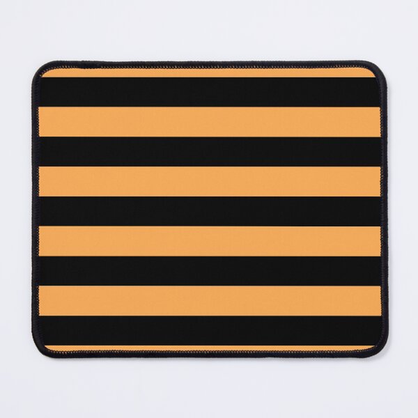 Item preview, Orange and Black Horizontal Stripe Pattern Pairs 2022 Trending Color (Hue / Shade / Colour) Pantone Marigold 14-1050 designed and sold by ColorOfTheYears.
