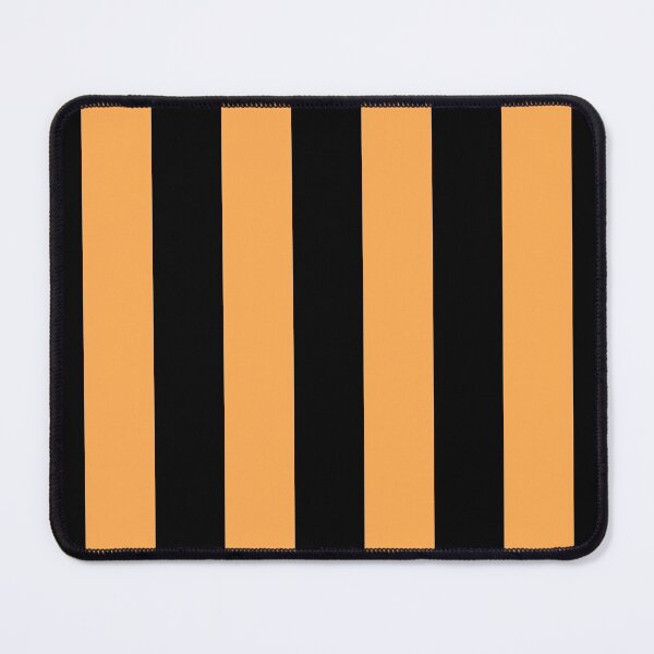 Item preview, Orange and Black Vertical Stripe Pattern Pairs 2022 Trending Color (Hue / Shade / Colour) Pantone Marigold 14-1050 designed and sold by ColorOfTheYears.
