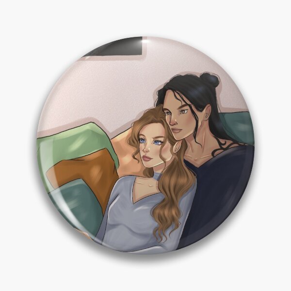 Item preview, Nesta and Cassian from Acomaf (a court of silver flames) designed and sold by artsmaddie.