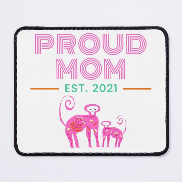 Item preview, Hand drawn mother monkey and baby monkey together in cute flat style-Proud Mom Parenting Lifestyle designed and sold by Red-ElYoubi.