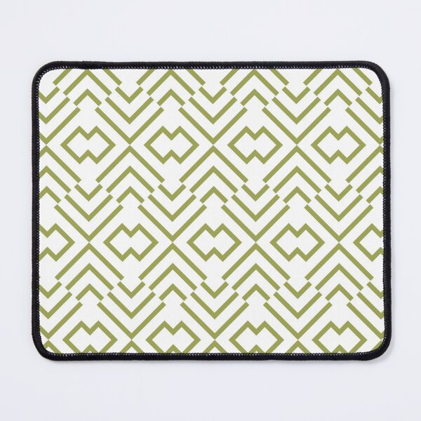 Item preview, Green And White Abstract Art Deco Shape Pattern Inspired by 2022 Trending Color - Hue - Shade Pantone Pickled Pepper 16-0436 designed and sold by ColorOfTheYears.