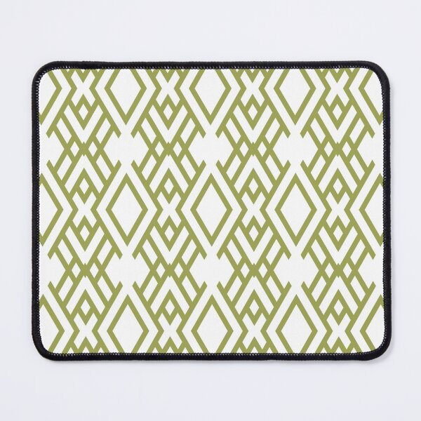 Item preview, Green And White Geometric Striped Pattern Inspired by 2022 Trending Color - Hue - Shade Pantone Pickled Pepper 16-0436 designed and sold by ColorOfTheYears.