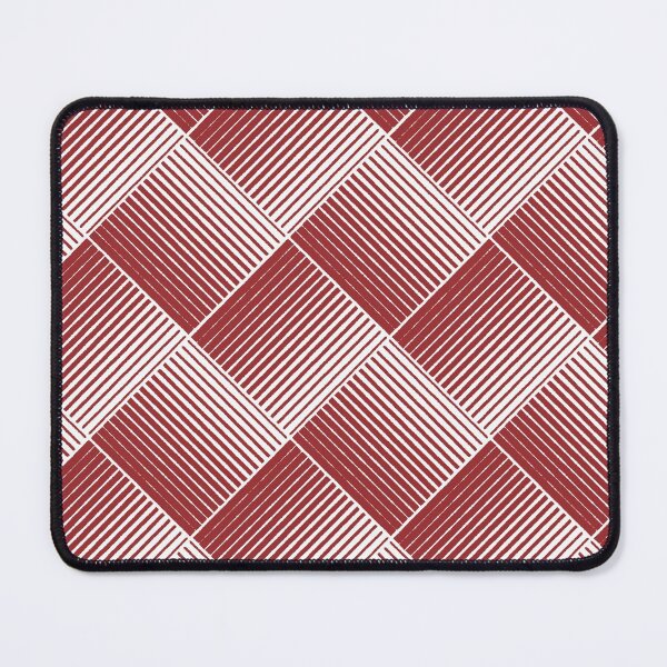 Item preview, Red and White Square Mosaic Stripe Pattern 2022 Trending Color Summer Pantone Lava Falls 18-1552 designed and sold by ColorOfTheYears.