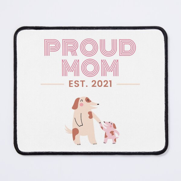 Item preview, Hand drawn mother dog and pappy together in cute flat style-Proud Mom Parenting Lifestyle designed and sold by Red-ElYoubi.