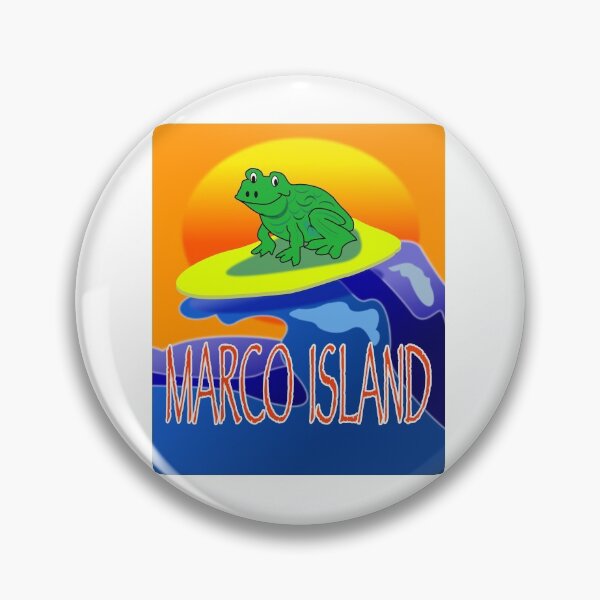 Item preview, COOL Frog DUDE Surfing At Marco Island designed and sold by EdwardMonet.