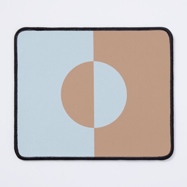 Item preview, Brown Pastel Blue Minimal Half Circle Design 2021 Color of the Year Canyon Dusk Plus Blue Me Away designed and sold by ColorOfTheYears.