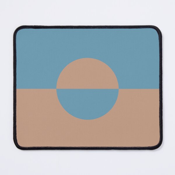 Item preview, Brown Mid Tone Blue Minimal Half Circle Design 2021 Color of the Year Canyon Dusk Plus Yacht Blue designed and sold by ColorOfTheYears.