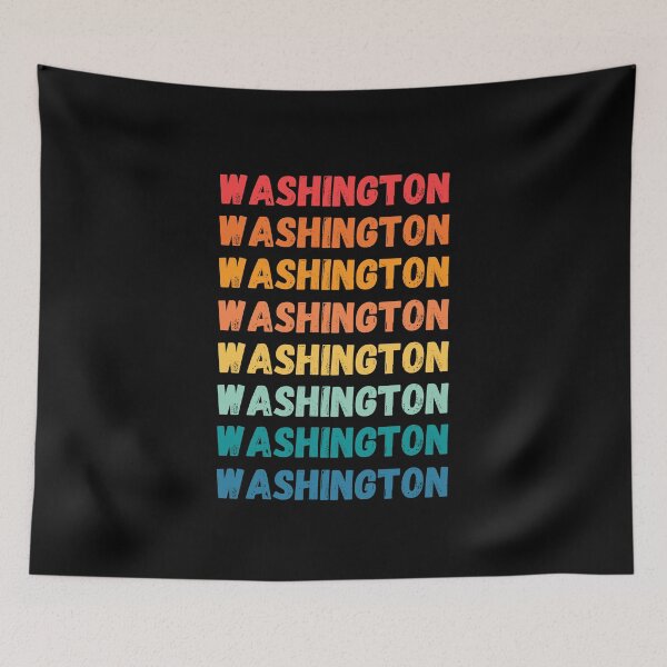 Item preview, WASHINGTON - repeated retro vintage sunset colors with a distressed design effect Graphic T-Shirt | Essential T-shirt designed and sold by printdot.