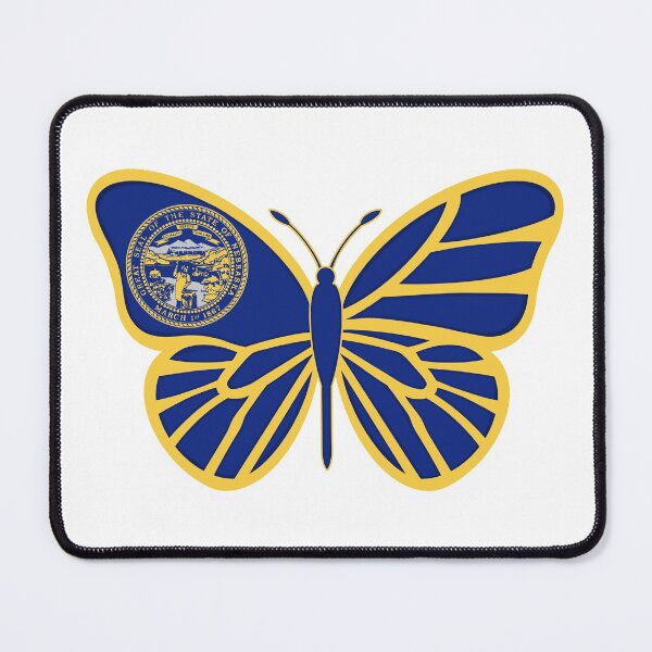 Item preview, State of Nebraska Flag Butterfly designed and sold by Gsallicat.