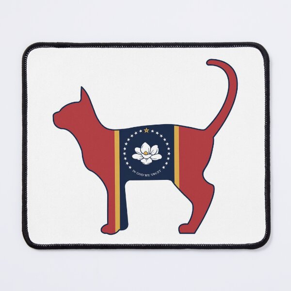 Item preview, State of Mississippi Flag for Cat Lovers designed and sold by Gsallicat.