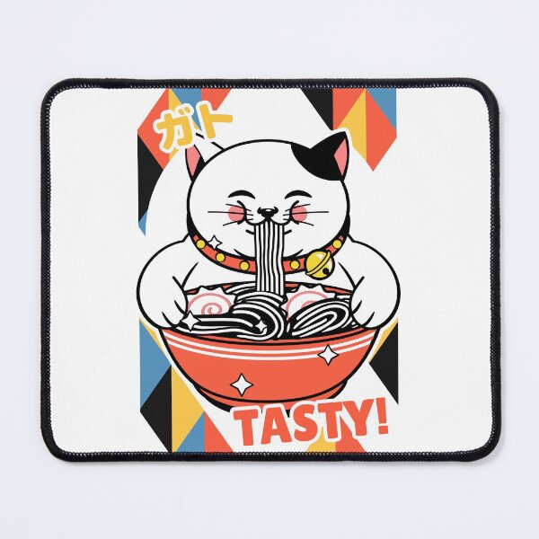 Item preview, Kawaii Cat Loves Tonkotsu Ramen- Ramen Life Tastes Great! designed and sold by Red-ElYoubi.
