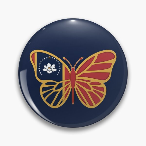 Item preview, State of Mississippi Flag Butterfly 2 designed and sold by Gsallicat.