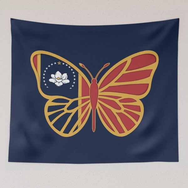 Item preview, State of Mississippi Flag Butterfly 2 designed and sold by Gsallicat.