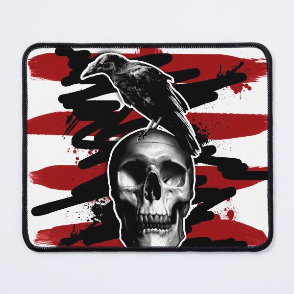 Item preview, Raven/crow on a skull in Trash polka style  designed and sold by DarkDesign69.