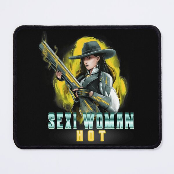 Item preview, Sexi woman hot -- western girl shotgun flames designed and sold by glitchman2.