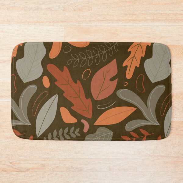 Item preview, Fall leaves pattern - brown background designed and sold by PAVOCreative.