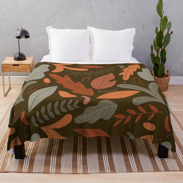 Item preview, Fall leaves pattern - brown background designed and sold by PAVOCreative.