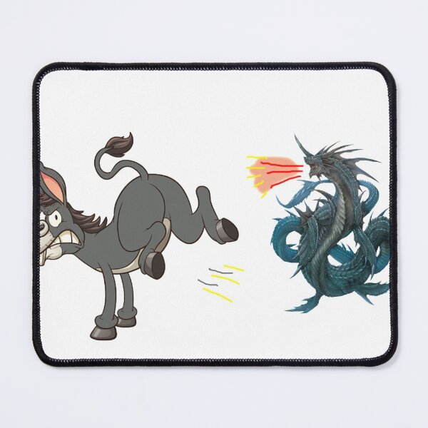 Item preview, The donkey is afraid of the dragon and defends itself designed and sold by Maw Killy.