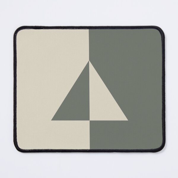 Item preview, Green Neutral Buff Tan Minimal Triangle Design 2021 Color of the Year Contemplative & Bleached Pebble designed and sold by ColorOfTheYears.