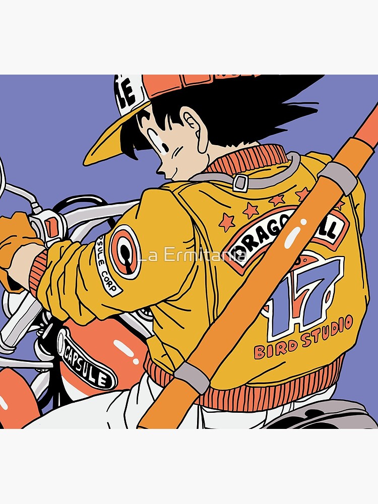 Goku Riding a motocycle - Dragon Ball by dystopix