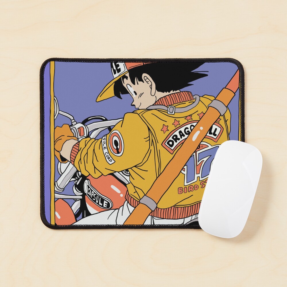 Goku Riding a motocycle - Dragon Ball Mouse Pad