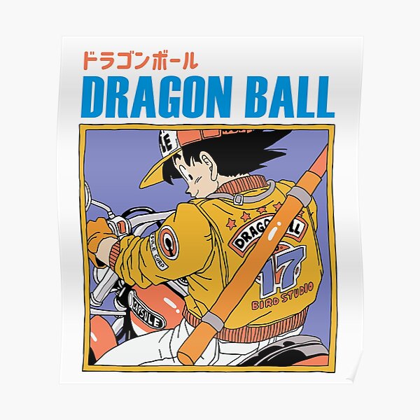 Goku Riding a motocycle - Dragon Ball Poster