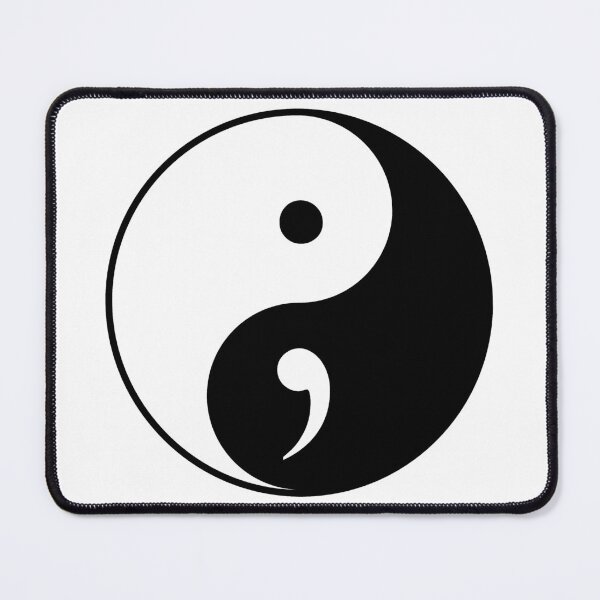 Item preview, Yin Yang Semicolon Suicide Survivor designed and sold by Handstand365.