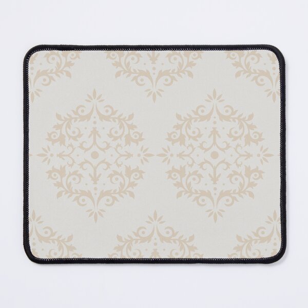 Item preview, Light Beige White Damask Scroll Pattern 2021 Color of the Year Uptown Ecru & Gesso White designed and sold by ColorOfTheYears.