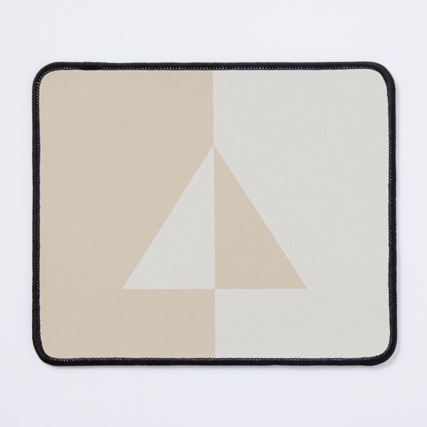 Item preview, Light Beige White Minimal Triangle Design 2021 Color of the Year Uptown Ecru & Gesso White designed and sold by ColorOfTheYears.