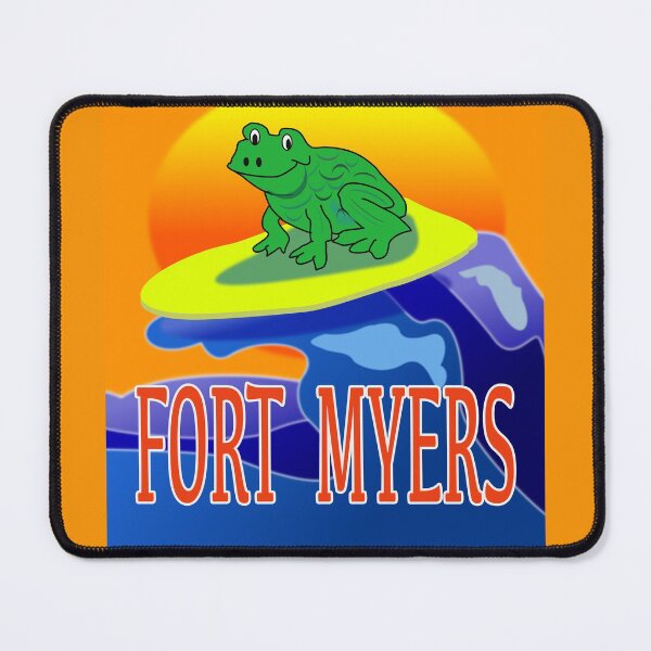 Item preview, WAY COOL Frog DUDE Surfing on Fort Myers Beach designed and sold by EdwardMonet.