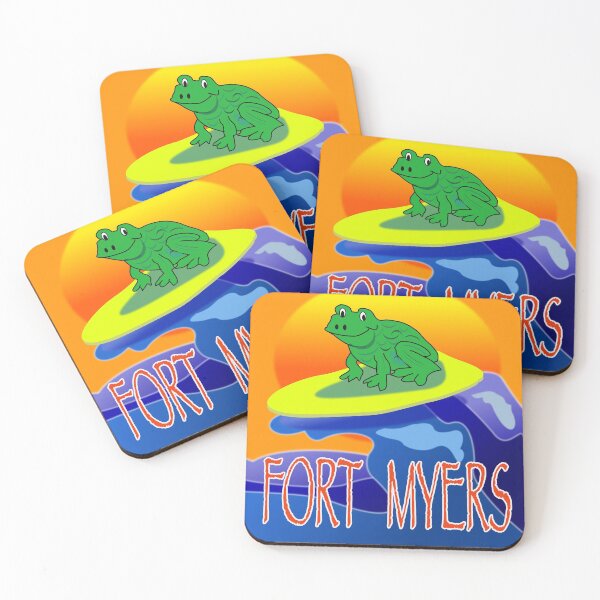 Item preview, Chillin Frog DUDE Surfing on Fort Myers Beach designed and sold by EdwardMonet.