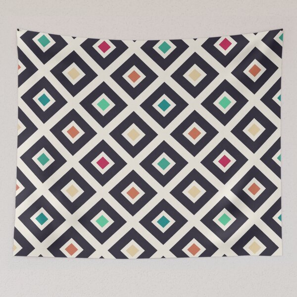 Item preview, Modern Trendy Geometric Patter in Fresh Vintage Coffee Style Colors designed and sold by badbugs.