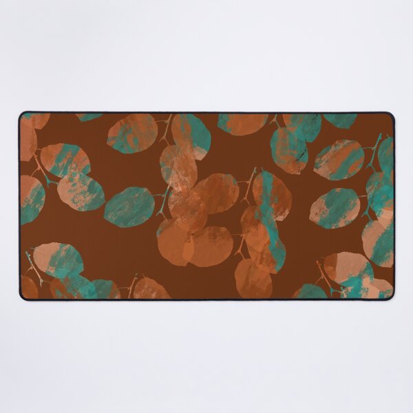 Item preview, Fall Leaf Art Pattern Design Brown and Teal Green designed and sold by NancyMerkle.