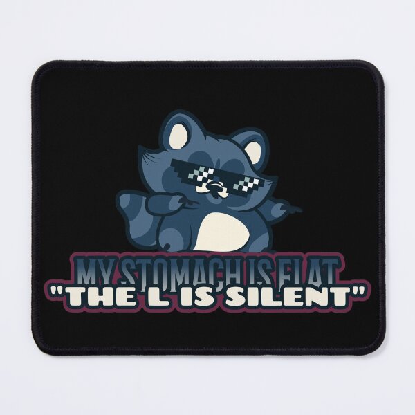 Item preview, My stomach is flat "The L is silent" designed and sold by glitchman2.