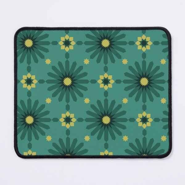 Item preview, Geometric Starbursts - Teal designed and sold by latheandquill.