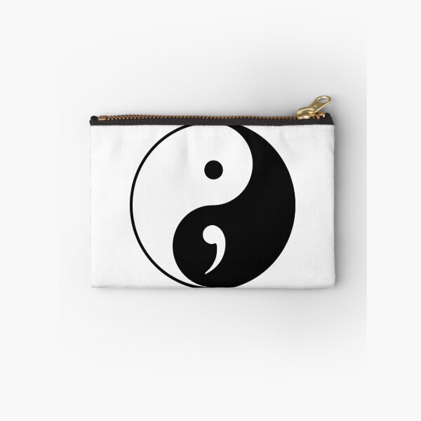 Item preview, Yin Yang Semicolon Suicide Survivor Black and White designed and sold by Handstand365.