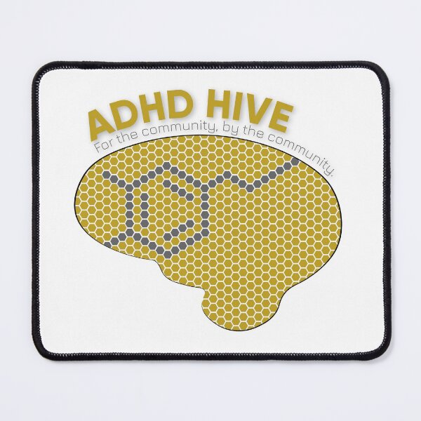 ADHD Hive Logo (With words) Mouse Pad