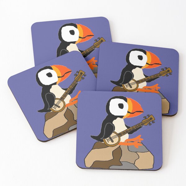 Item preview, Funny Puffin Bird Playing Banjo Music designed and sold by Nature's Fancy.